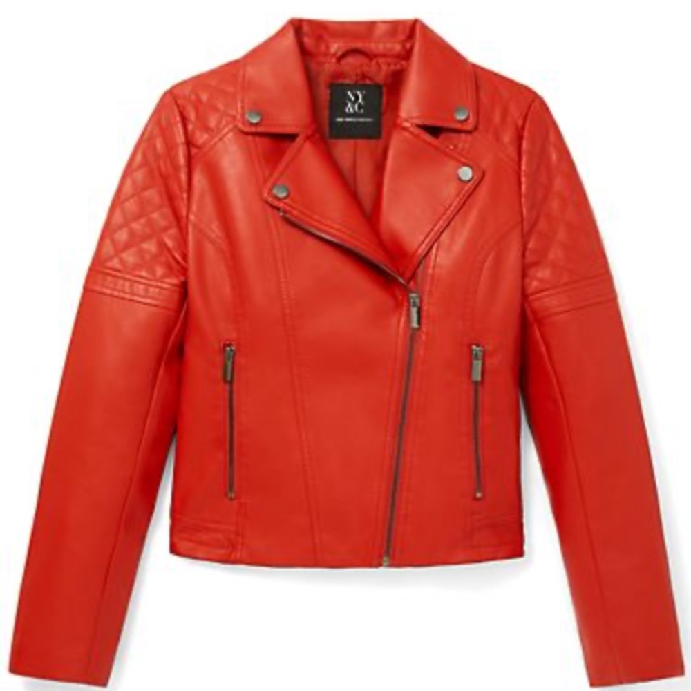 New York and Company red Moto jacket